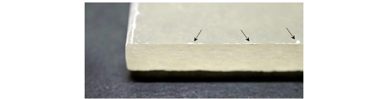 加工部端部変色箇所